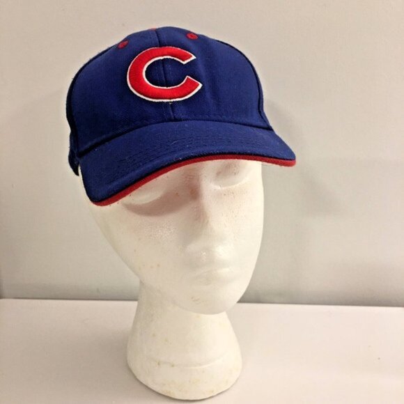 FAN FAVORITE Blue Red Chicago Cubs Adjustable Flat Bill Youth Kids Baseball Hat - Picture 2 of 9
